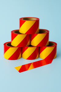Taśma Odgrodzeniowa ŻÓŁTO - CZERWONA T- 75mm x 100mb   