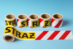 Taśma Odgrodzeniowa STRAŻ 100x100mb 