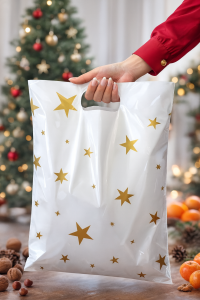 Reklamówka Foliowa GWIAZDKI - 350 x 450 x 70 mikron- 100szt    