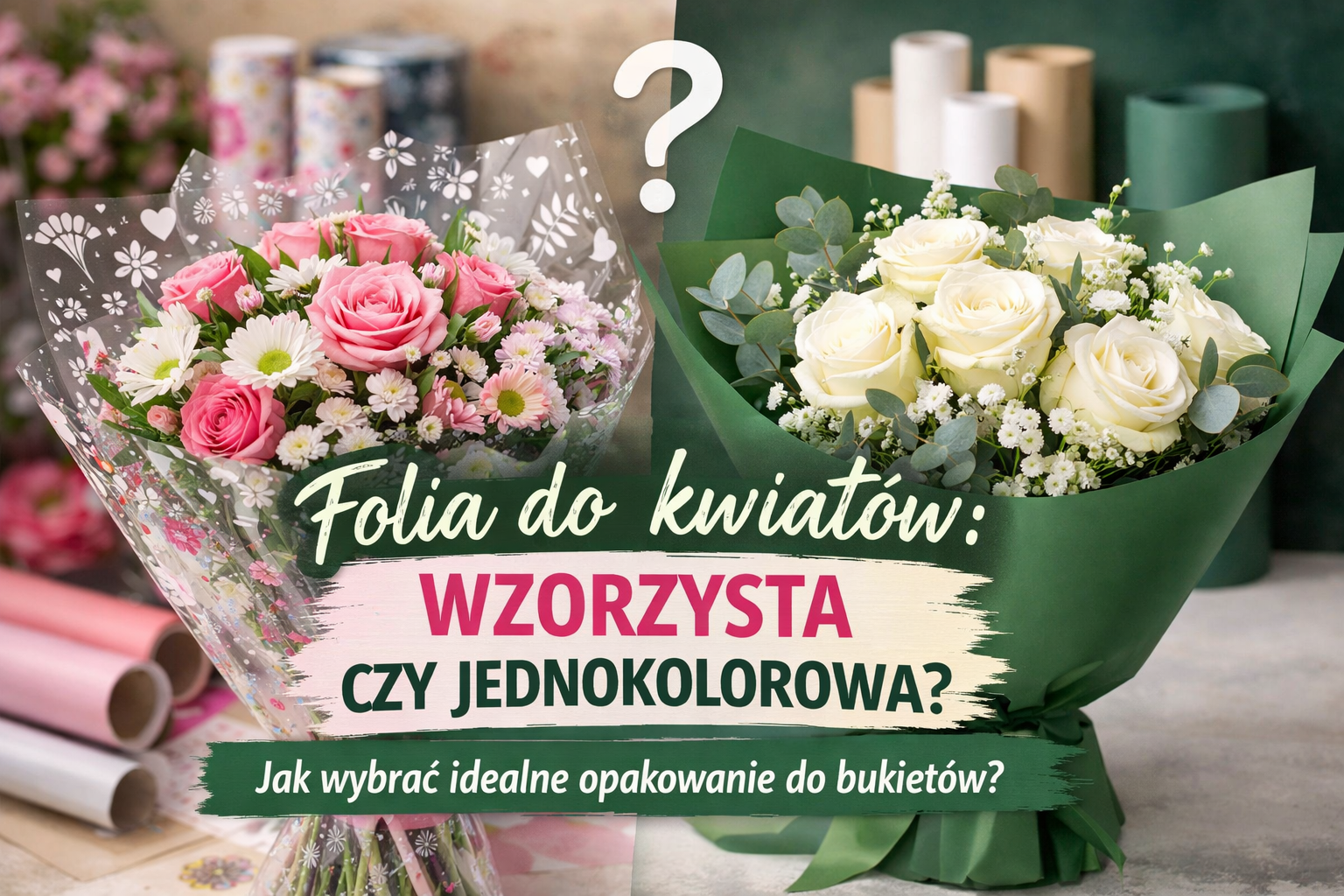 Folia do kwiatów to nie tylko opakowanie, ale kluczowy element wpływający na odbiór bukietu i decyzję zakupową klienta. Wzorzysta folia przyciąga uwagę i dodaje kompozycji charakteru, natomiast jednokolorowa podkreśla elegancję i naturalne piękno kwiatów. Wybór odpowiedniego rozwiązania pozwala wyróżnić ofertę kwiaciarni i zwiększyć sprzedaż.